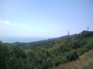 Вид на море в велопутешествии по Крыму.
